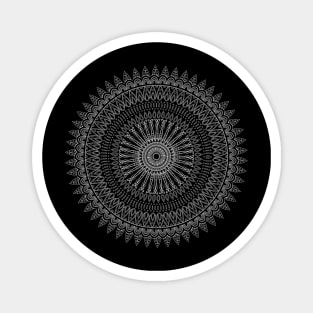 White Mandala Magnet